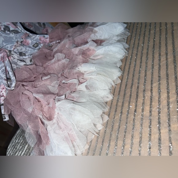 KATE MACK Girls' Rose Crush Dress with Netting Skirt - Picture 8 of 10